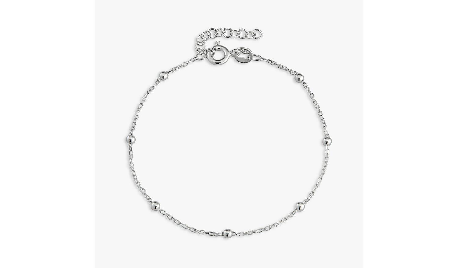 Revere Sterling Silver Mini Beaded Station Bracelet