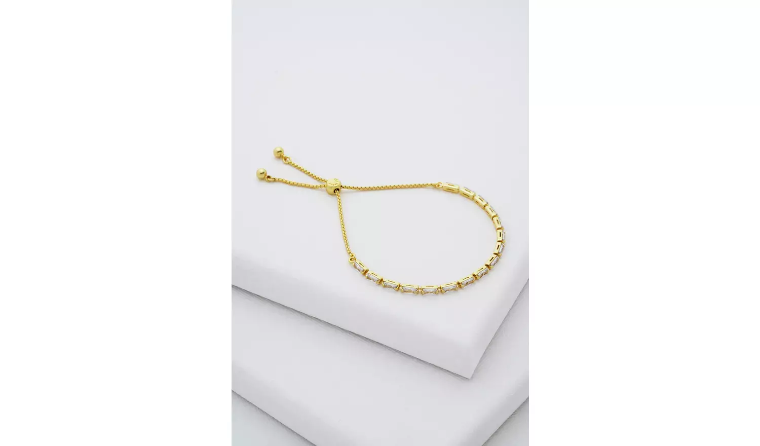 Ted Baker Gold Plating Crytal Baguette Adjustable Bracelet