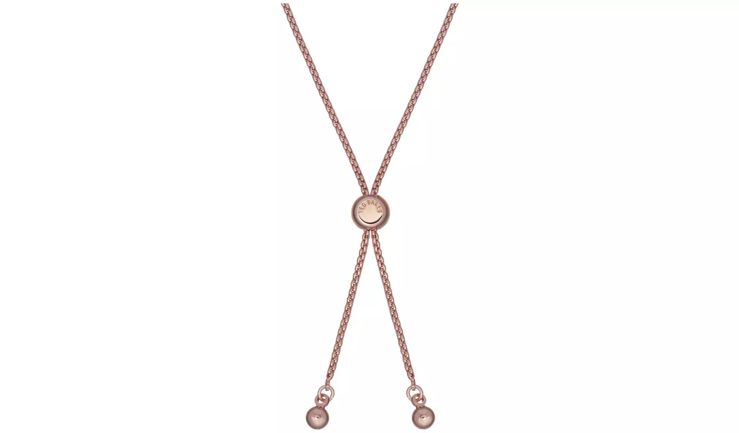 Ted Baker Rose Gold Plated Crystals Adjustable Bracelet