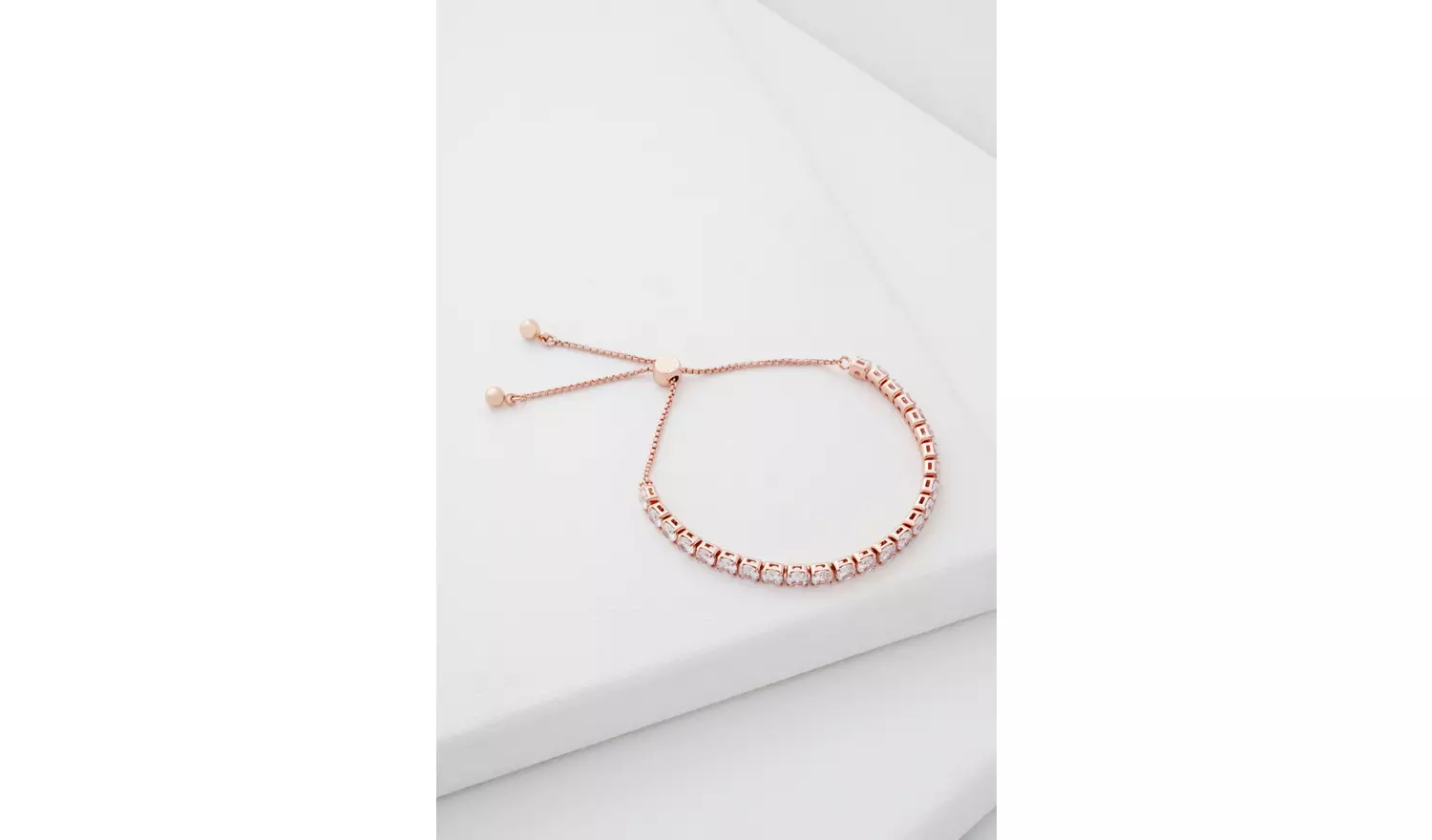 Ted Baker Rose Gold Plated Crystals Adjustable Bracelet
