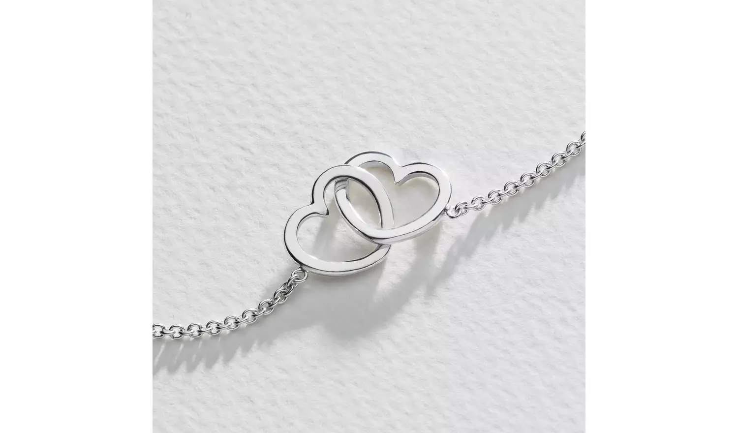 Revere Sterling Silver Two Hearts Hug Bracelet