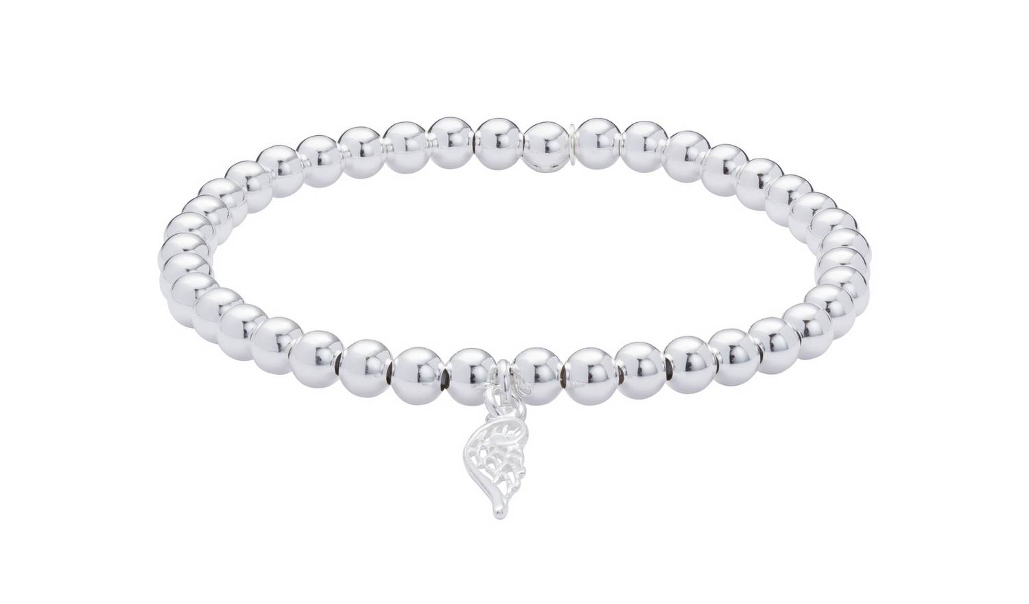 Revere Sterling Silver Stretchable Wing Beaded Bracelet