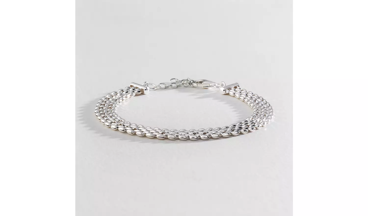 Revere Sterling Silver Panther Link Flat Bracelet