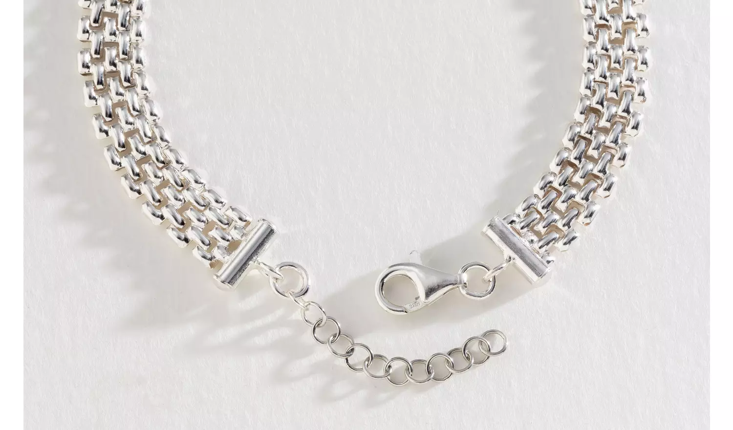 Revere Sterling Silver Panther Link Flat Bracelet