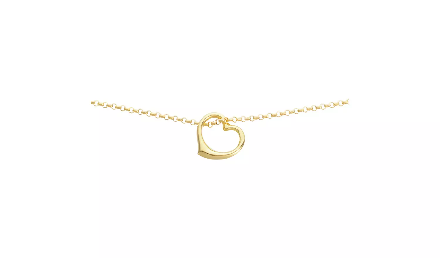 Revere 9ct Yellow Gold Floating Heart Bracelet