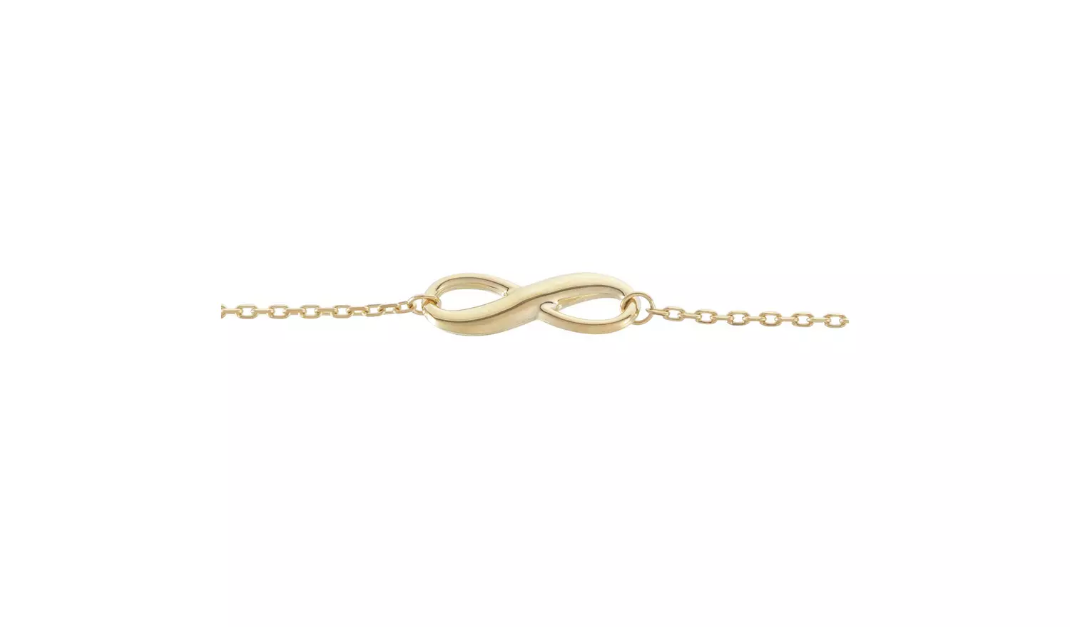 Revere 9ct Yellow Gold Infinity Charm Bracelet