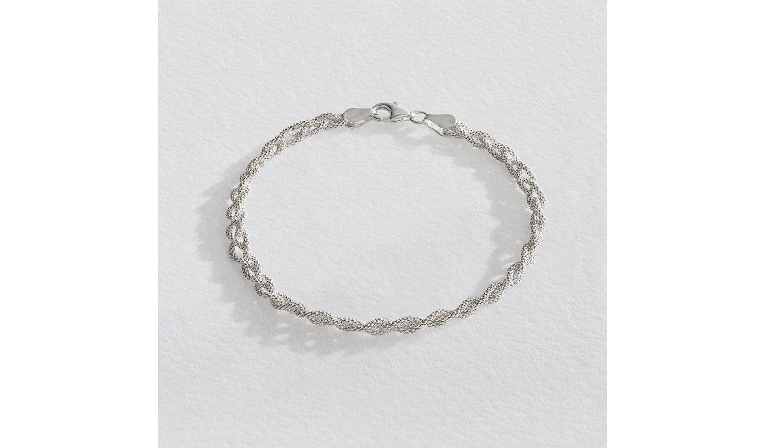 Revere Italian Sterling Silver Three Strand Braid Bracelet