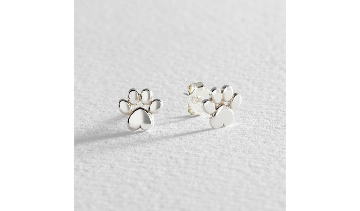 Revere Sterling Silver Paw Shaped Stud Earrings