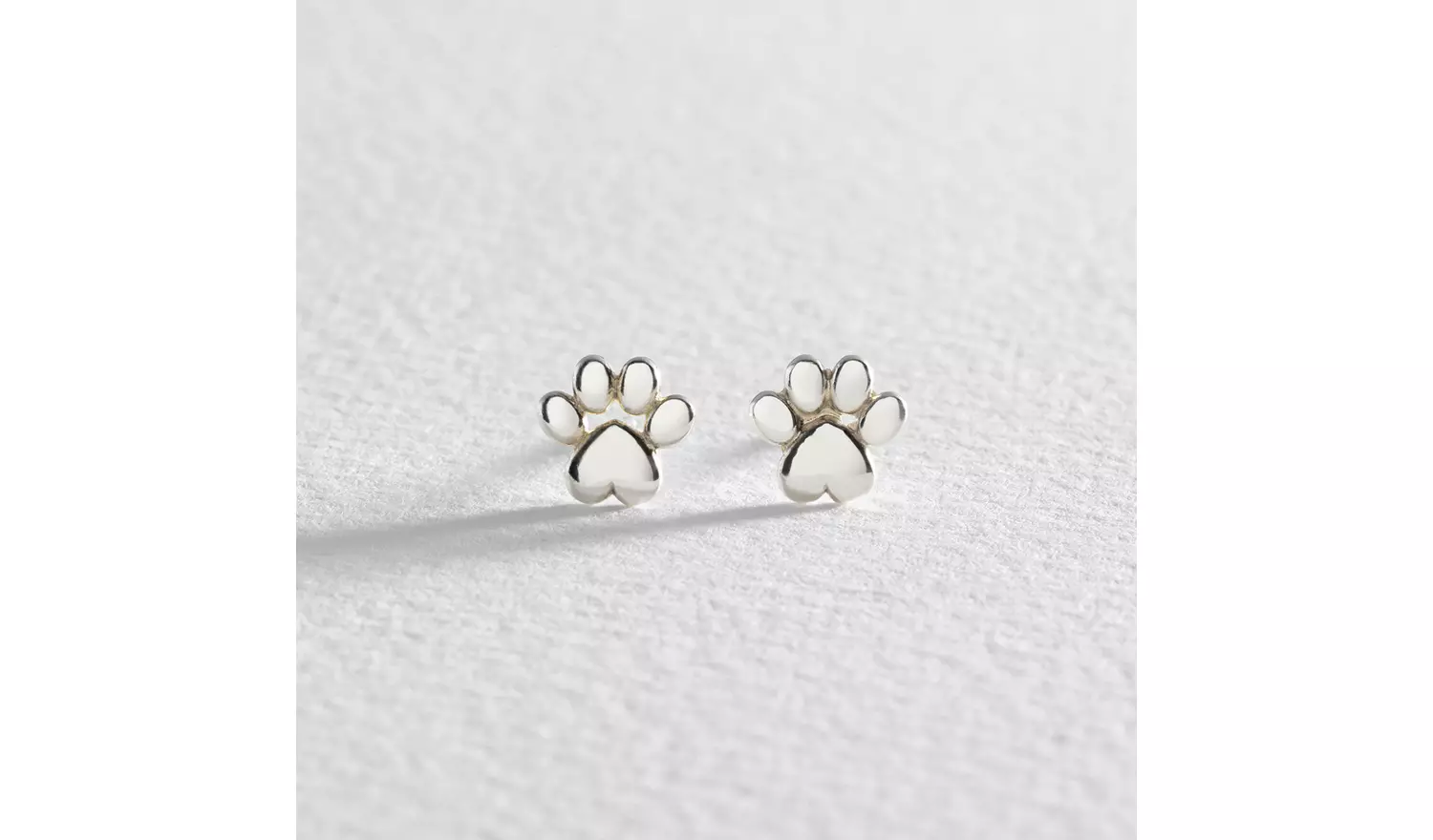 Revere Sterling Silver Paw Shaped Stud Earrings