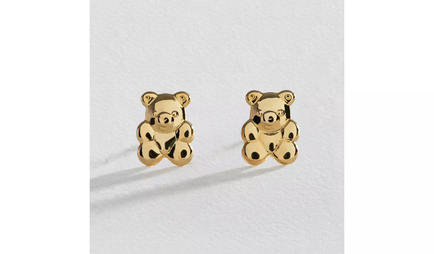 Revere 9ct Yellow Gold Teddy Stud Earrings