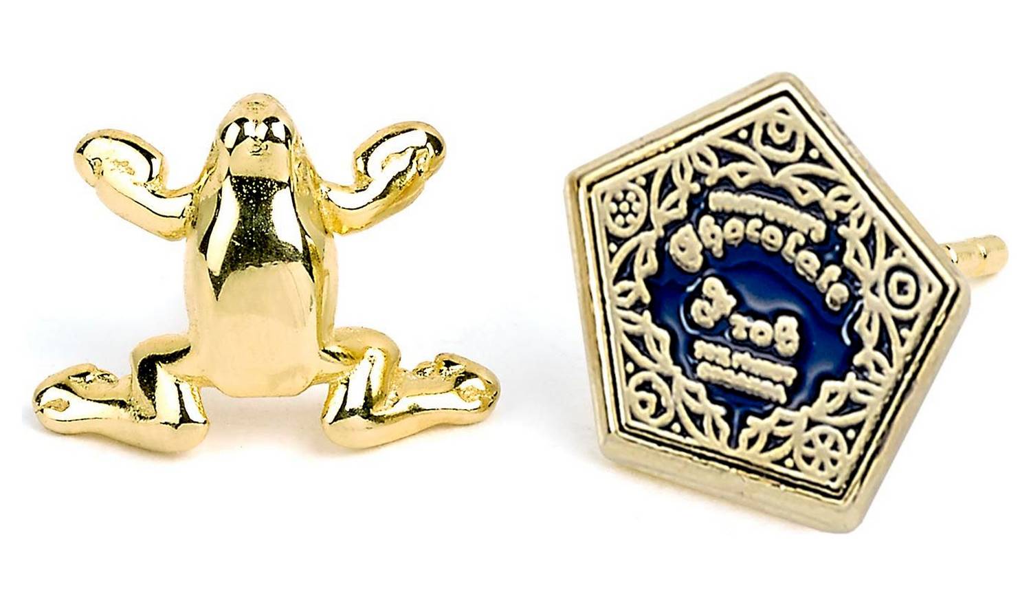 Harry Potter Gold Plated Chocolate Frog Stud Earrings
