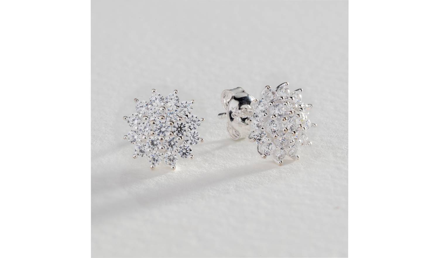 Revere Sterling Silver Cubic Zirconia Cluster Earrings