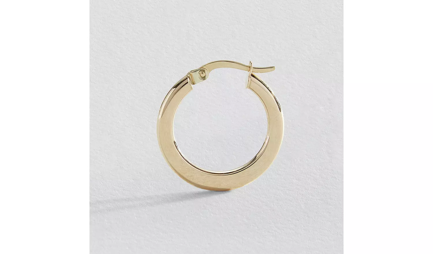 Revere 9ct Yellow Gold Flat Hoop Earrings