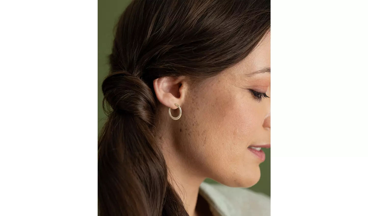 Revere 9ct Yellow Gold Flat Hoop Earrings