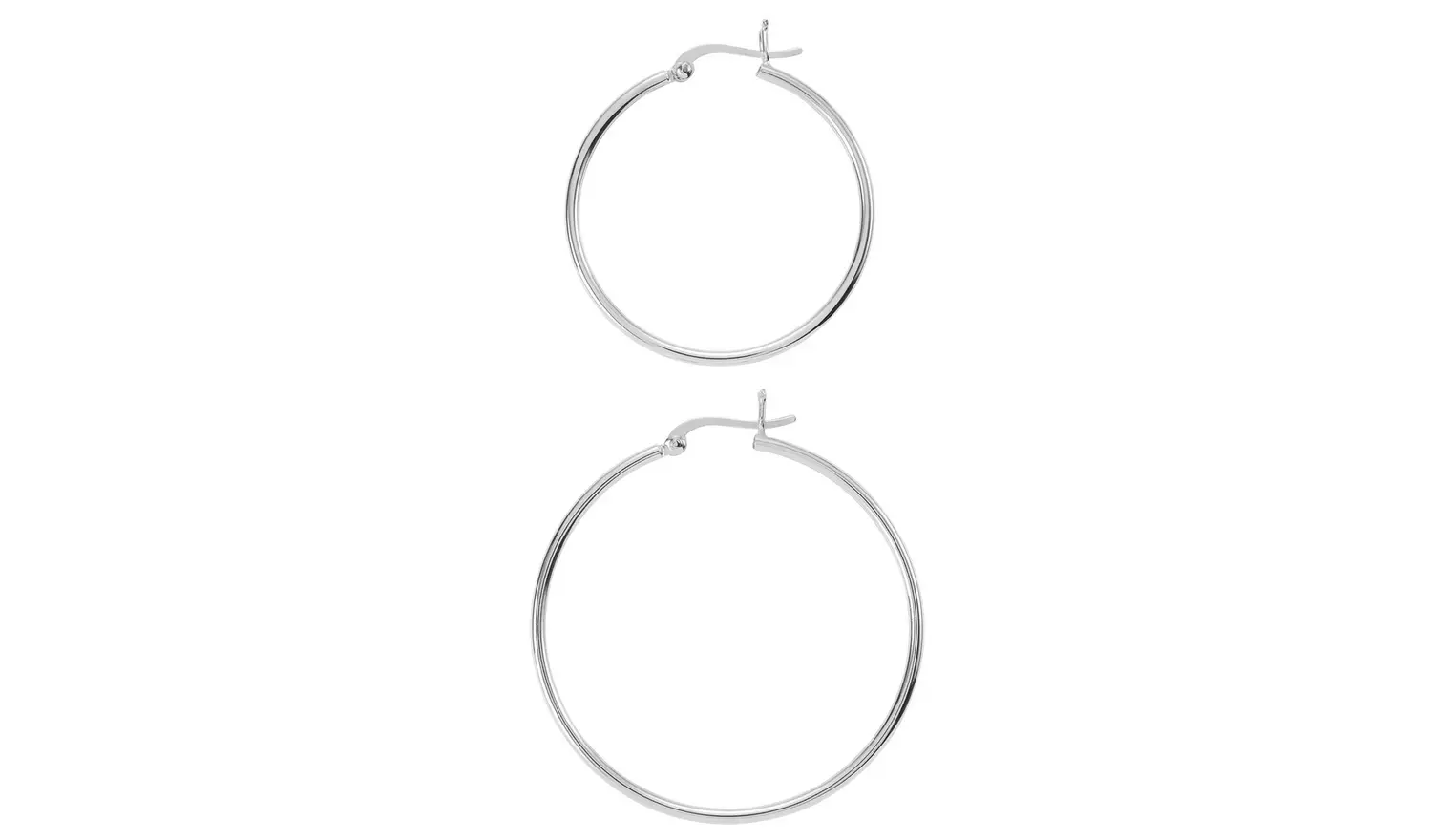 Revere Sterling Silver Hoop Earrings Set of 2
