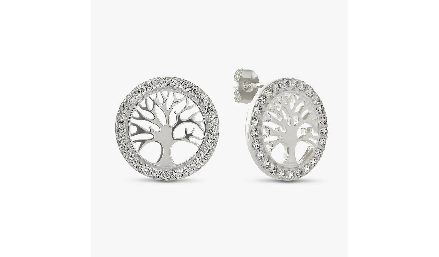 Revere Sterling Silver Tree of Life Stud Earrings
