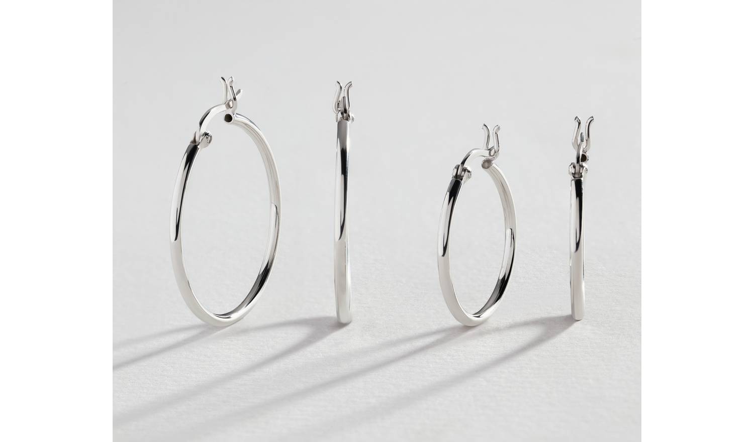 Revere Sterling Silver Hoop Earrings Set of 2