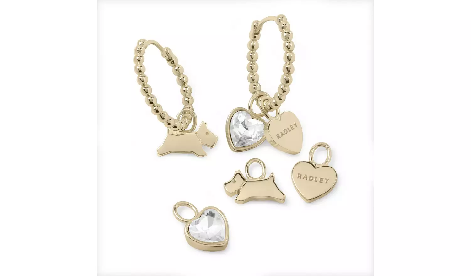 Radley 18ct Gold Plated Charm Earrings Set