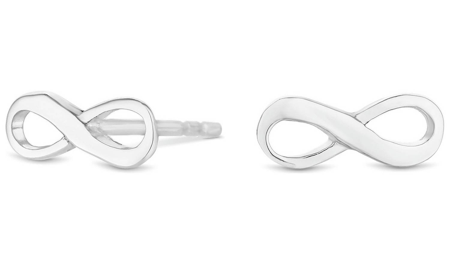 Simply Silver Sterling Silver Infinity Stud Earrings