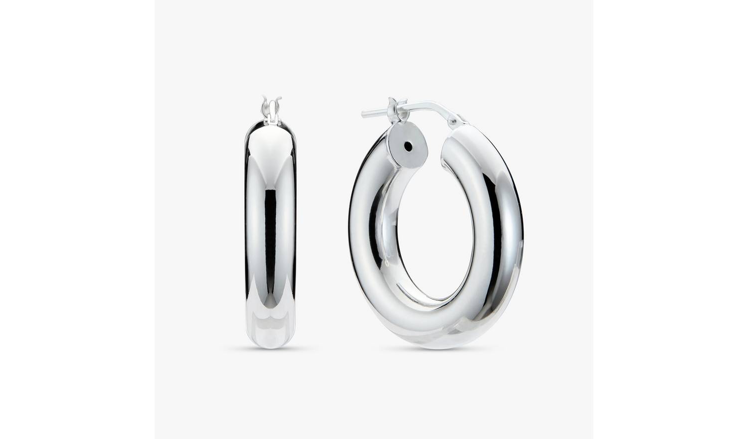 Revere Sterling Silver Chunky Round Hoop Earrings