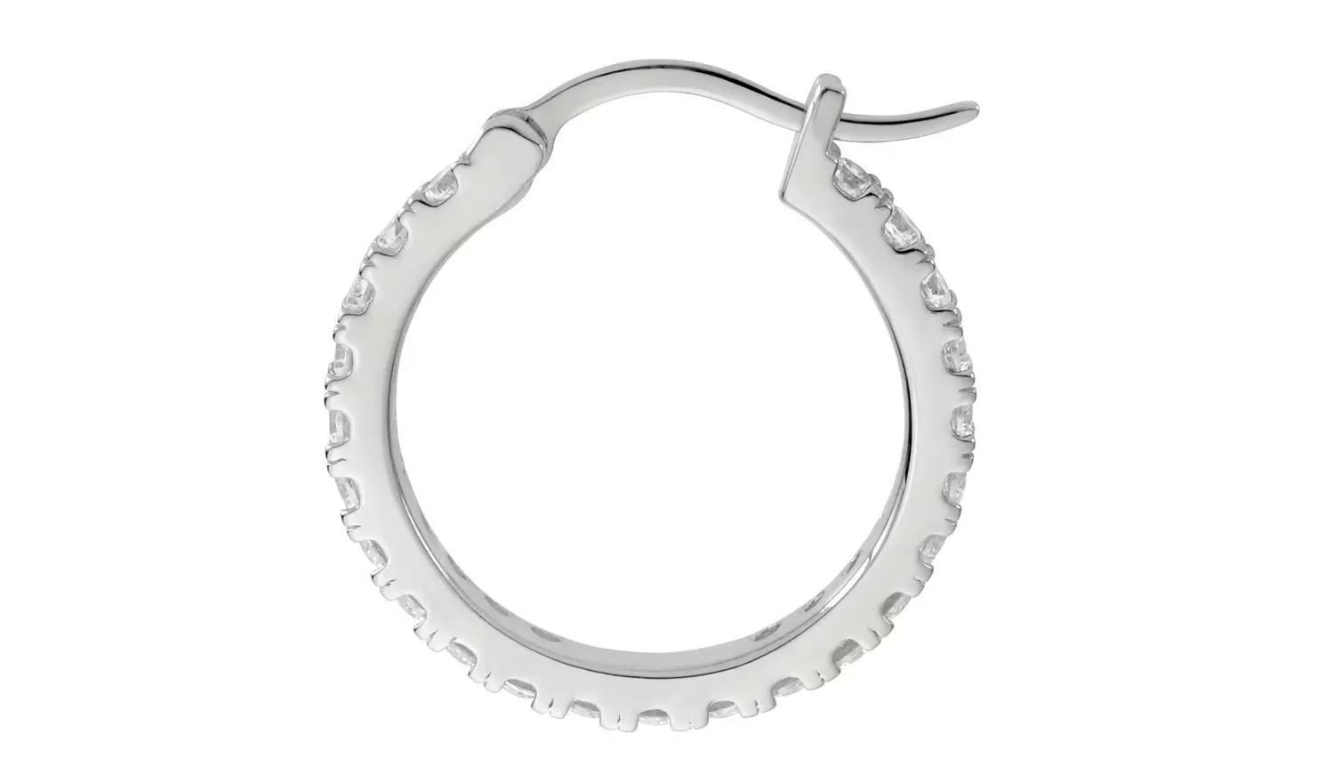 Revere Sterling Silver Cubic Zirconia Hoop Earrings