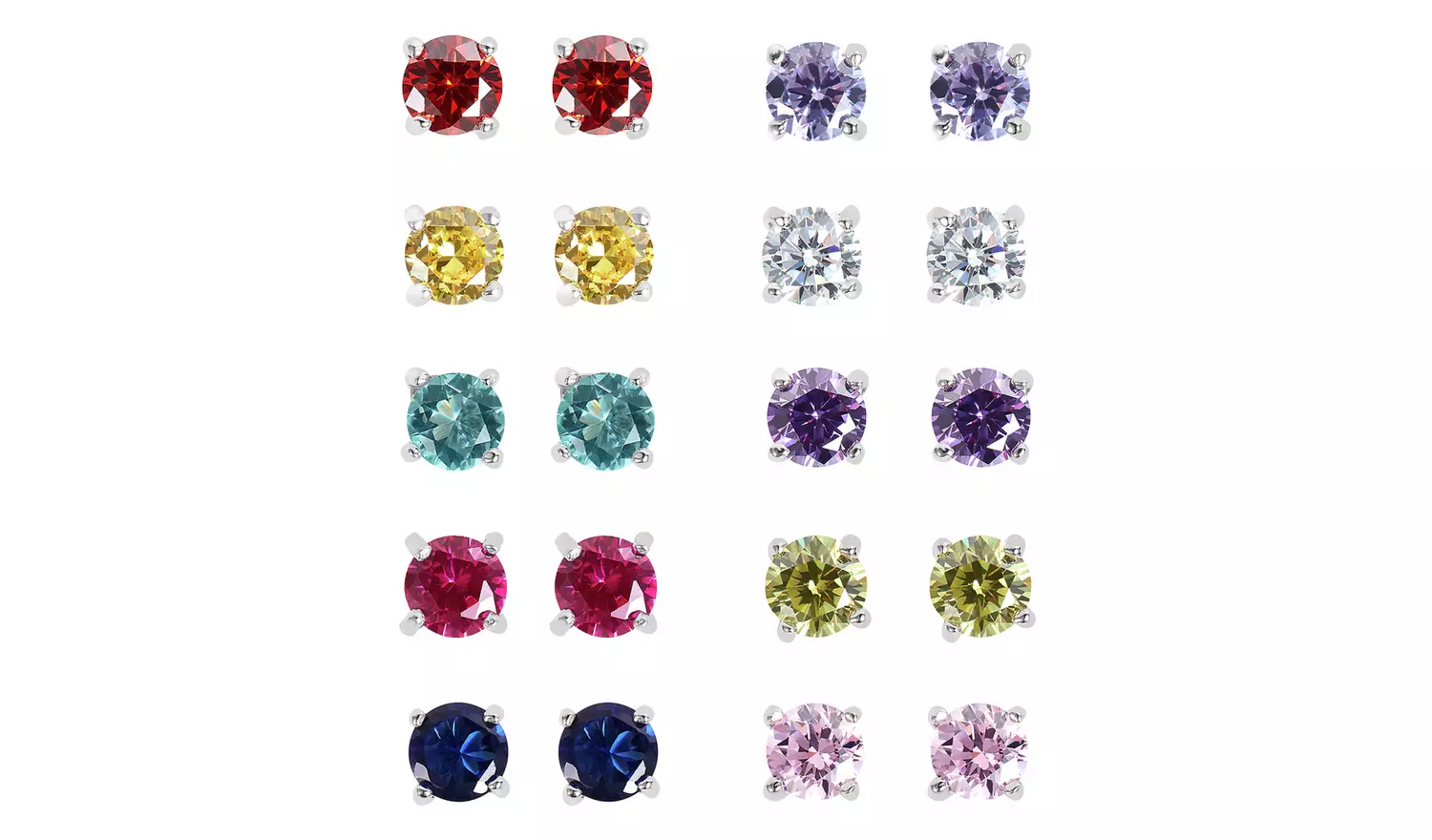 Revere Sterling Silver Stud Earrings Set of 10