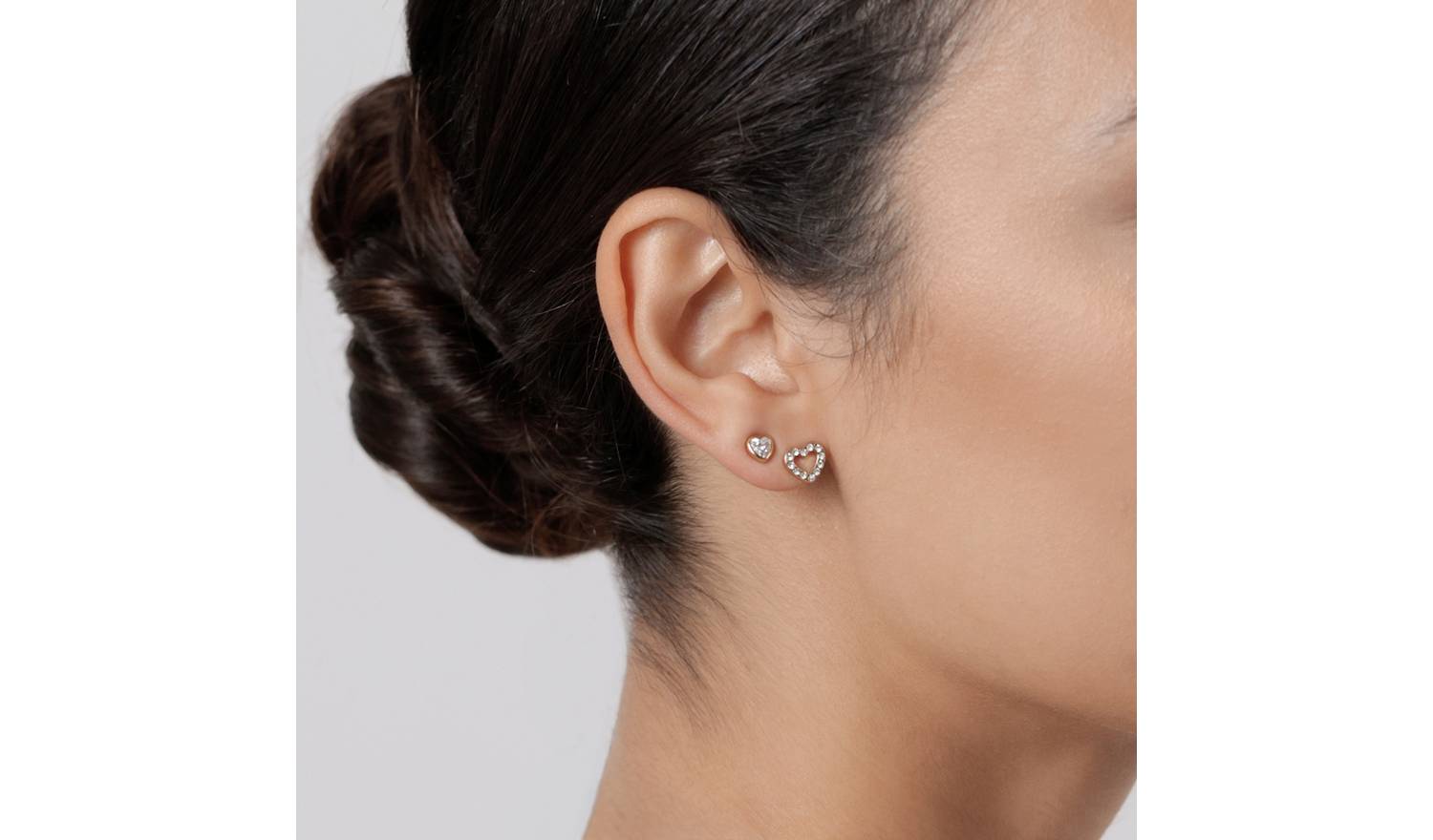 Radley 18ct Gold Plated Heart Stud Earrings - Set of 2