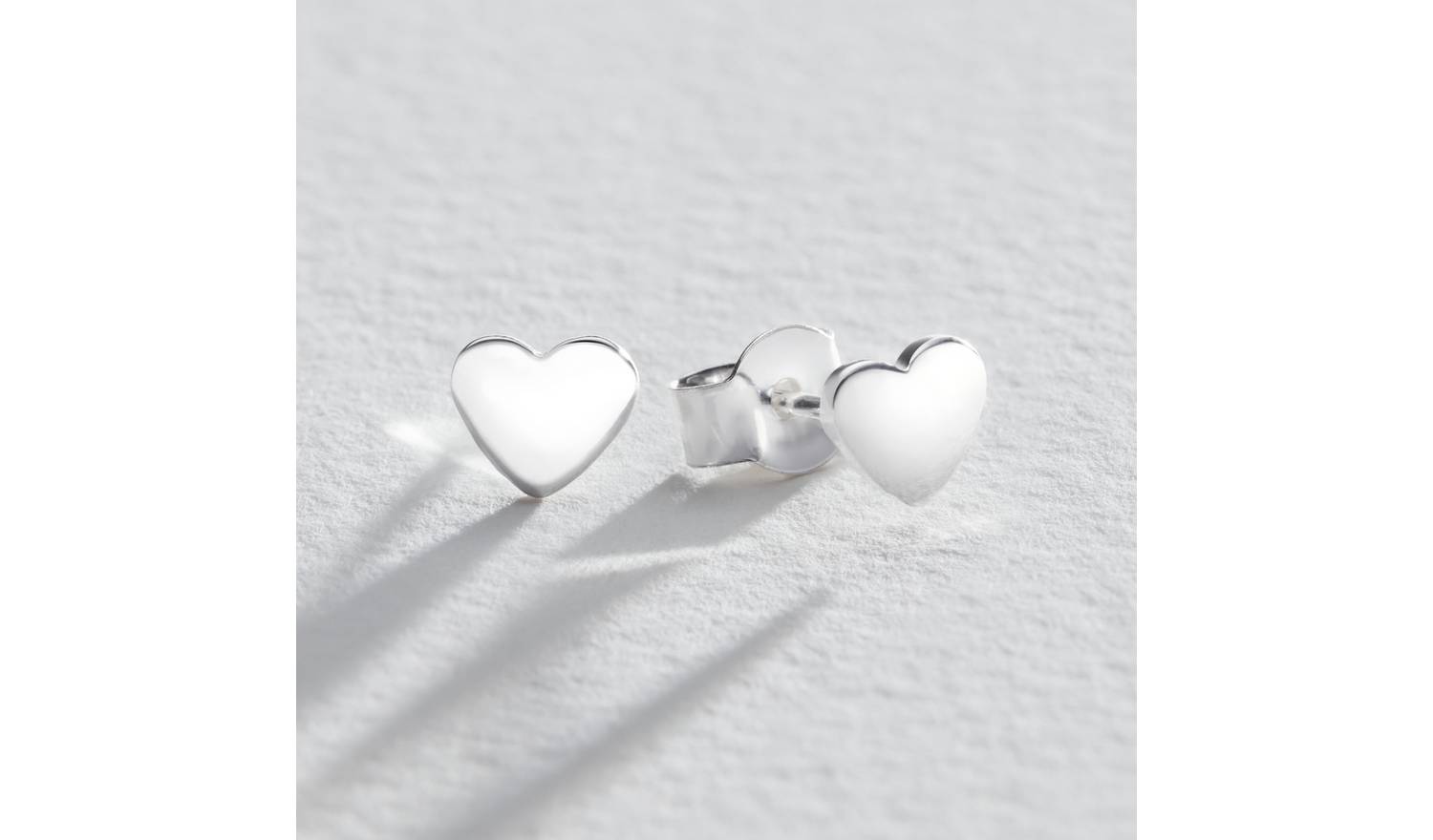 Revere Sterling Silver Heart Stud Earrings