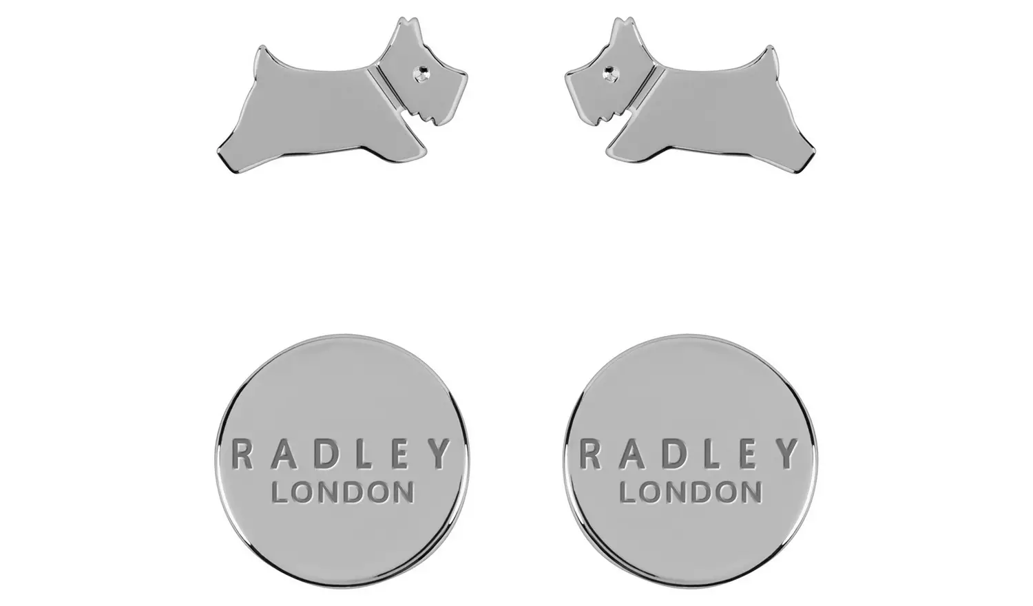 Radley Silver Coloured Dog Stud Earrings - Set of 2