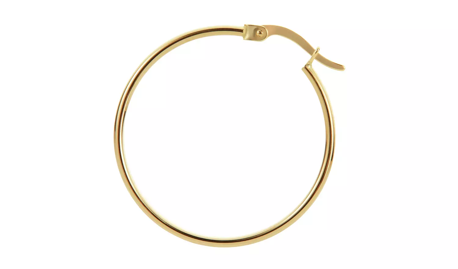 Revere 9ct Yellow Gold Plain Hoop Earrings