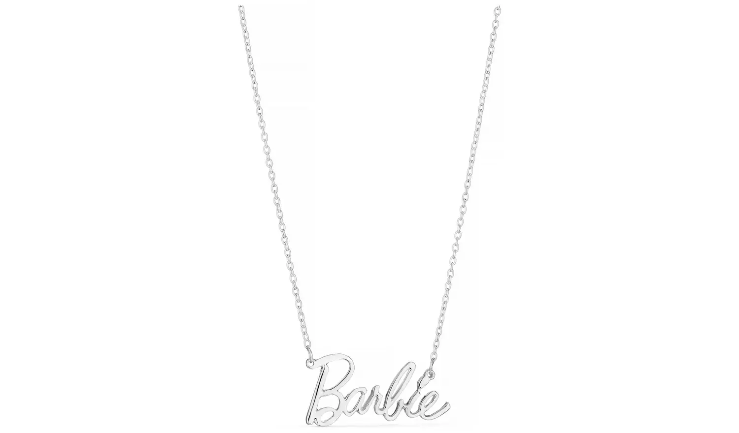 Barbie Silver Coloured Logo Necklace