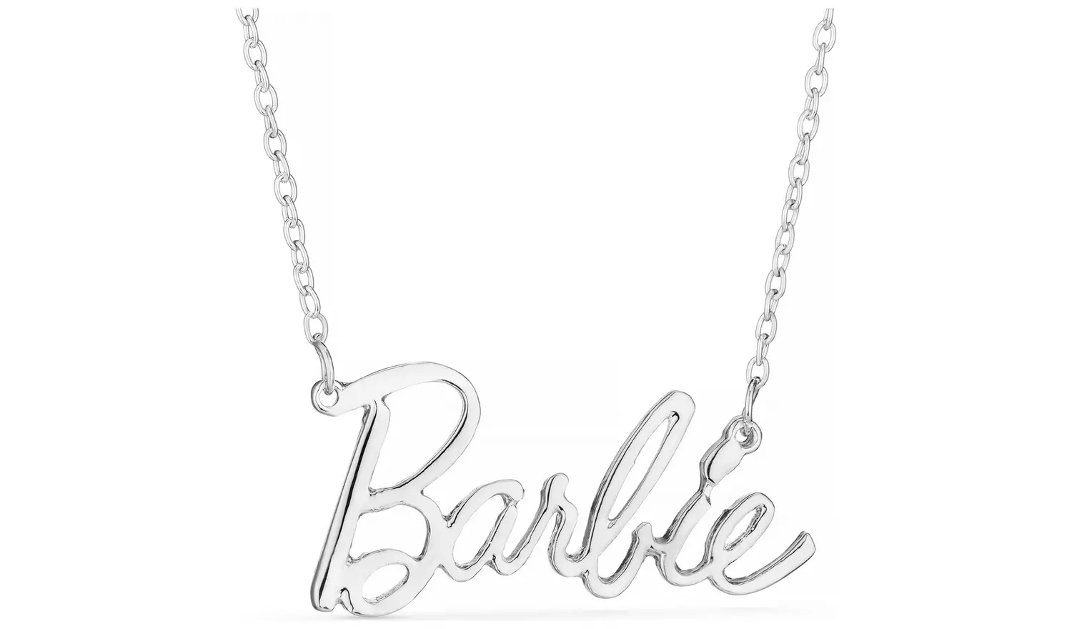 Barbie Silver Coloured Logo Necklace