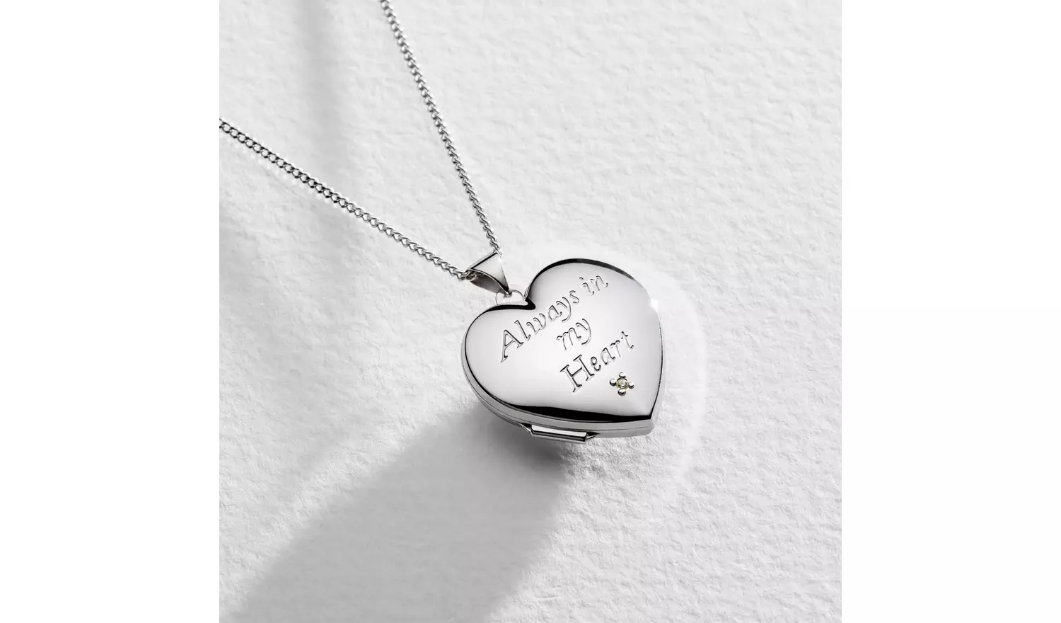 Moon & Back 'In My Heart' Photo LocketPendant Necklace