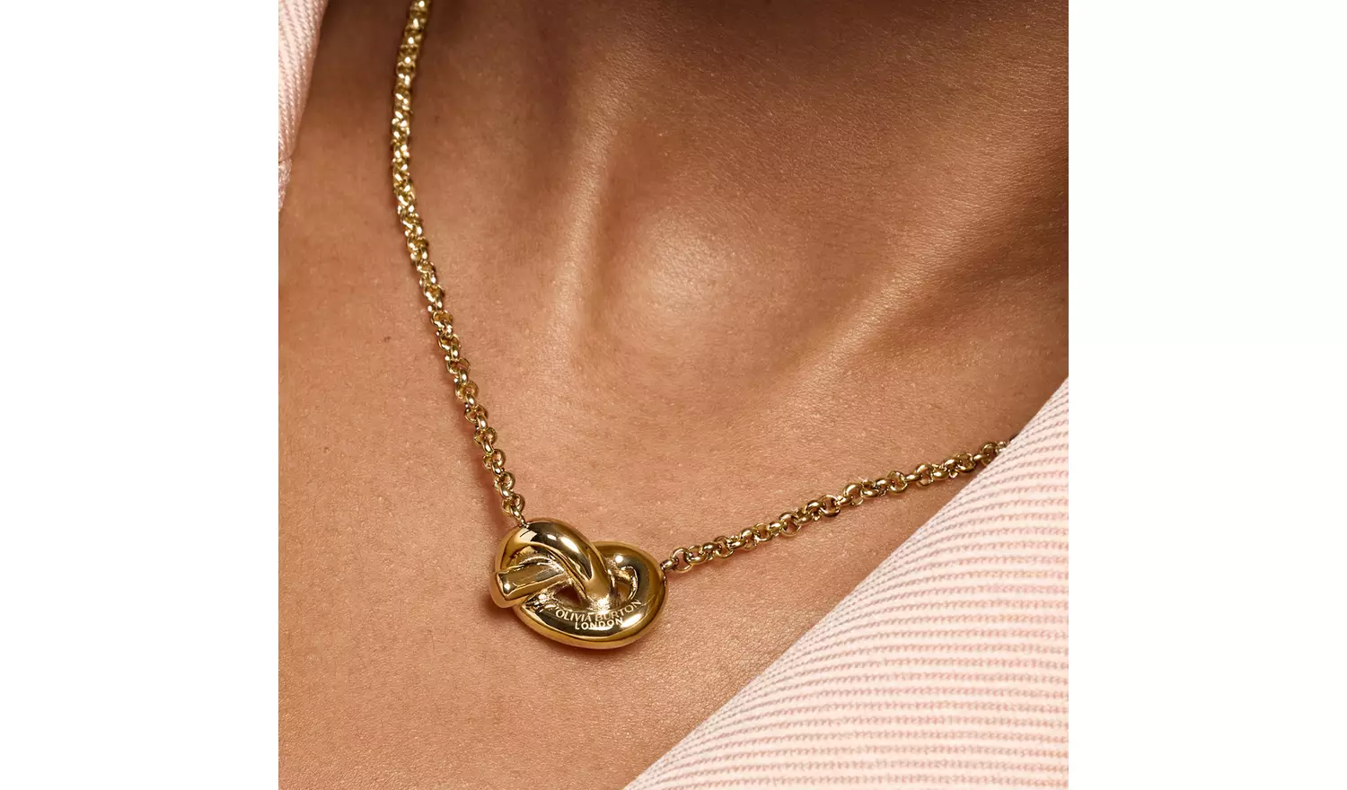 Olivia Burton Stainless Steel Lovers Knot Necklace