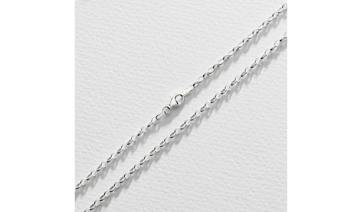 Revere Sterling Silver Oval Belcher 22 Inch Chain