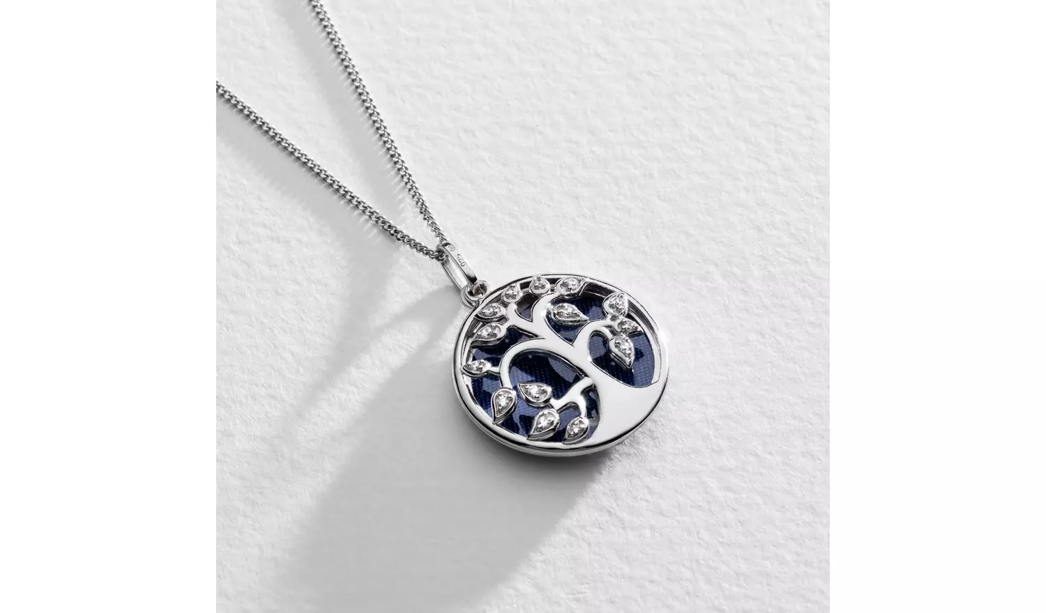 Moon & Back Silver Tree of Life Sliding Locket