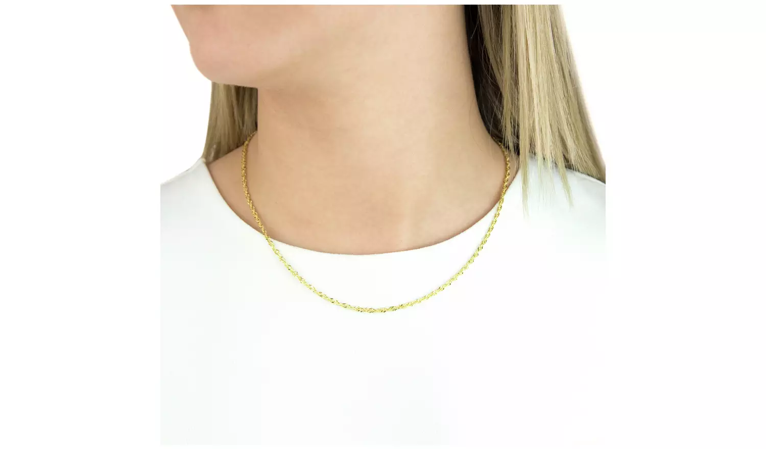 Revere 9ct Gold Twisted Curb 18 Inch Necklace