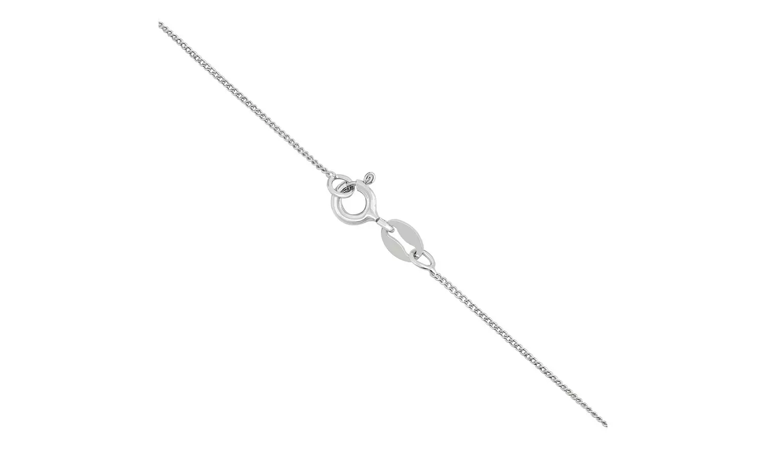 Revere Sterling Silver Heart HaloCurb Pendant Necklace