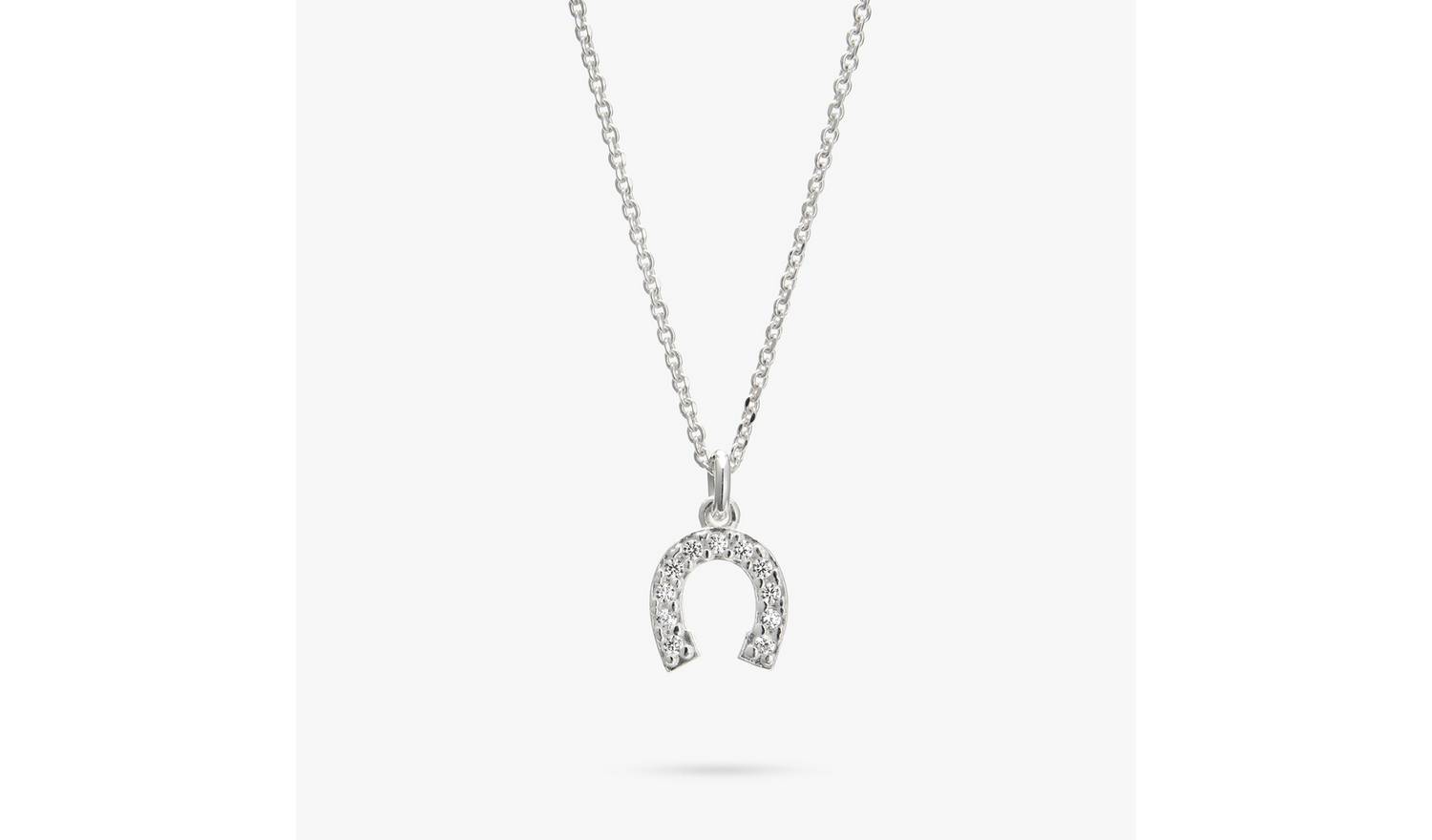 Revere Sterling Silver Horseshoe Pendant Necklace