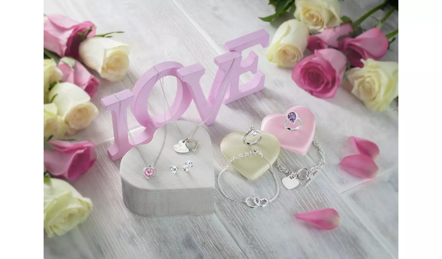 Revere 9ct Rose Gold Plated Heart Pendant Necklace