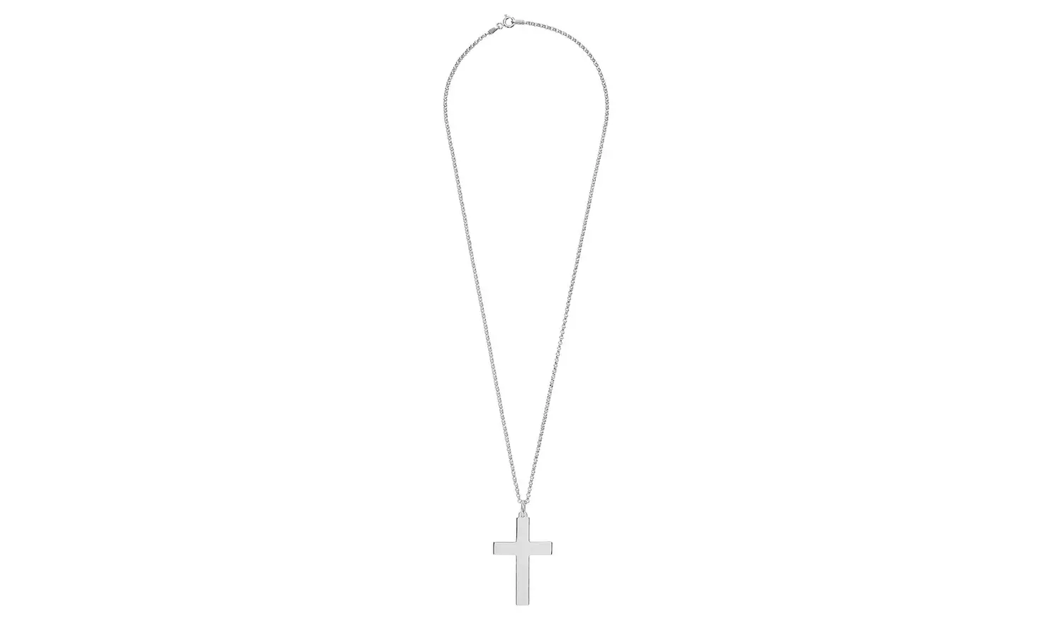 Revere Sterling Silver Large Cross Pendant Necklace