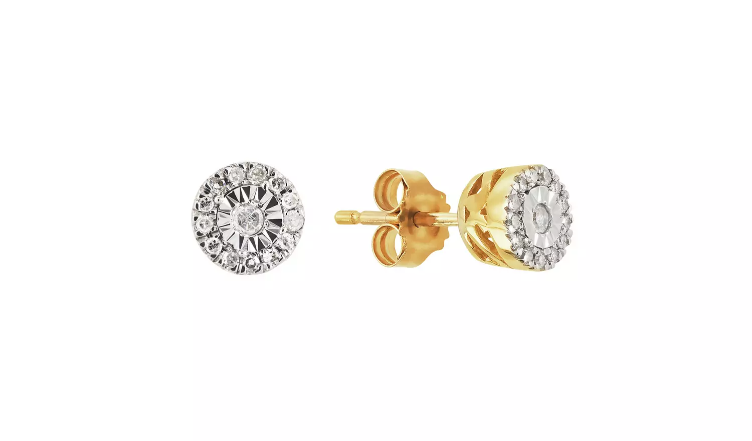 Revere 9ct Gold 0.15ct Diamond Earring and Pendant Set