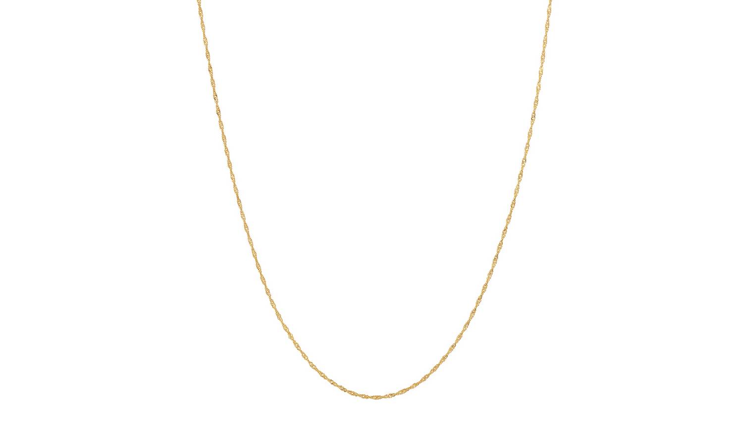 Revere 9ct Gold Twist Curb Chain 18 Inch Necklace
