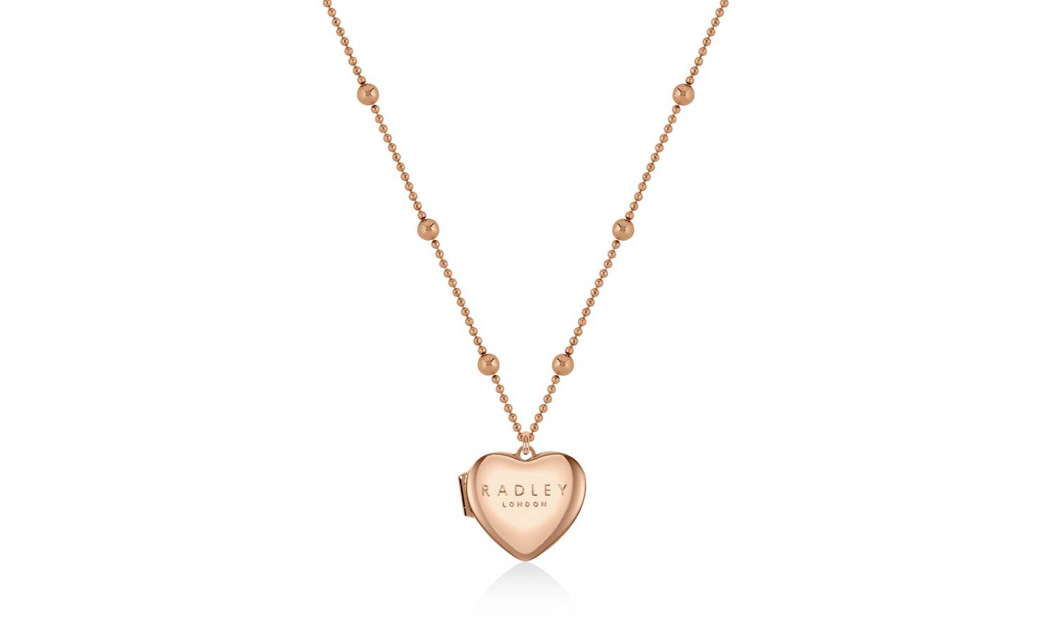 Radley Ladies 18ct Rose Gold Plated Heart Locket Necklace