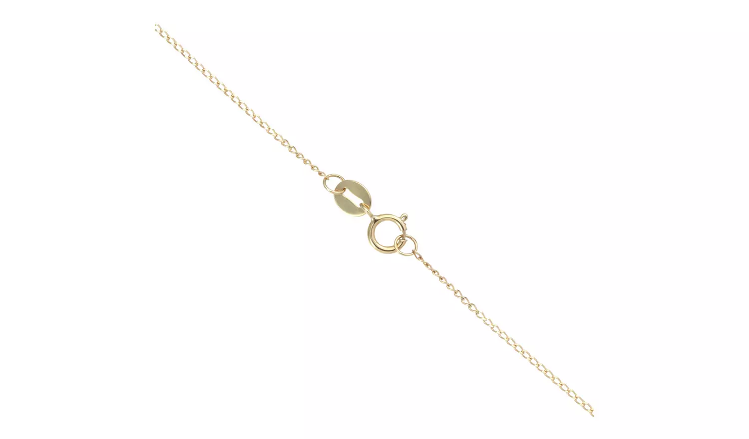 Revere 9ct Gold Created Emerald Solitaire Pendant Necklace