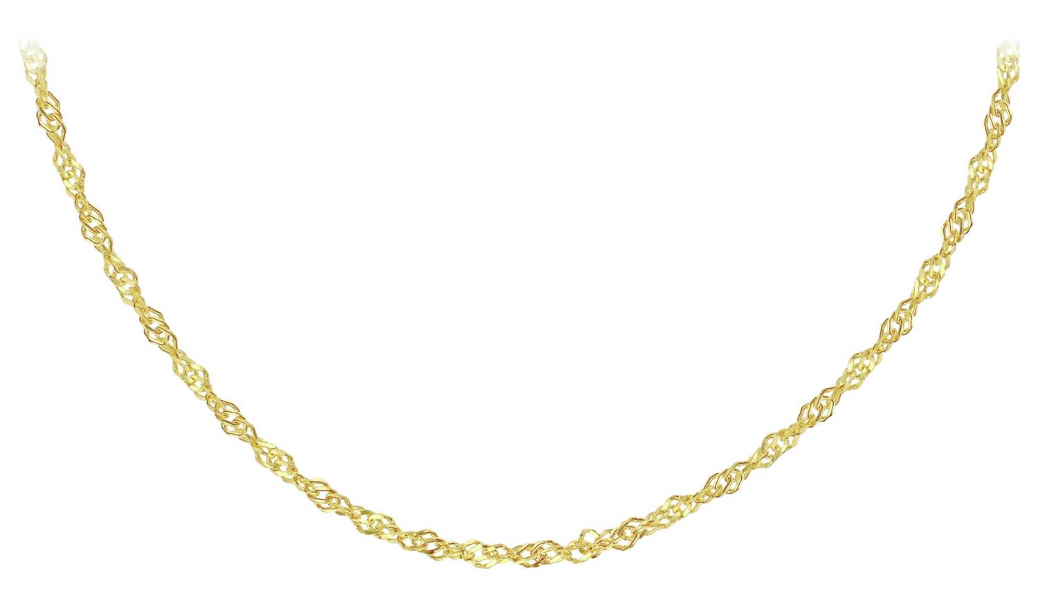 Revere 9ct Gold Twisted Curb 18 Inch Necklace
