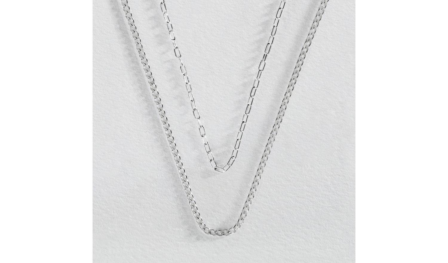 Revere Sterling Silver Double Chain Necklace