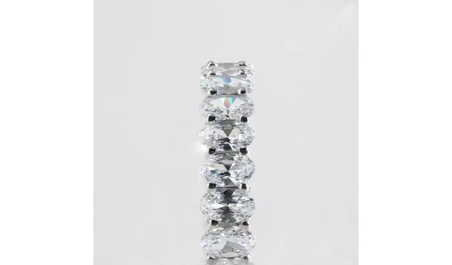 Revere Sterling Silver Oval Cubic Zirconia Ring - P