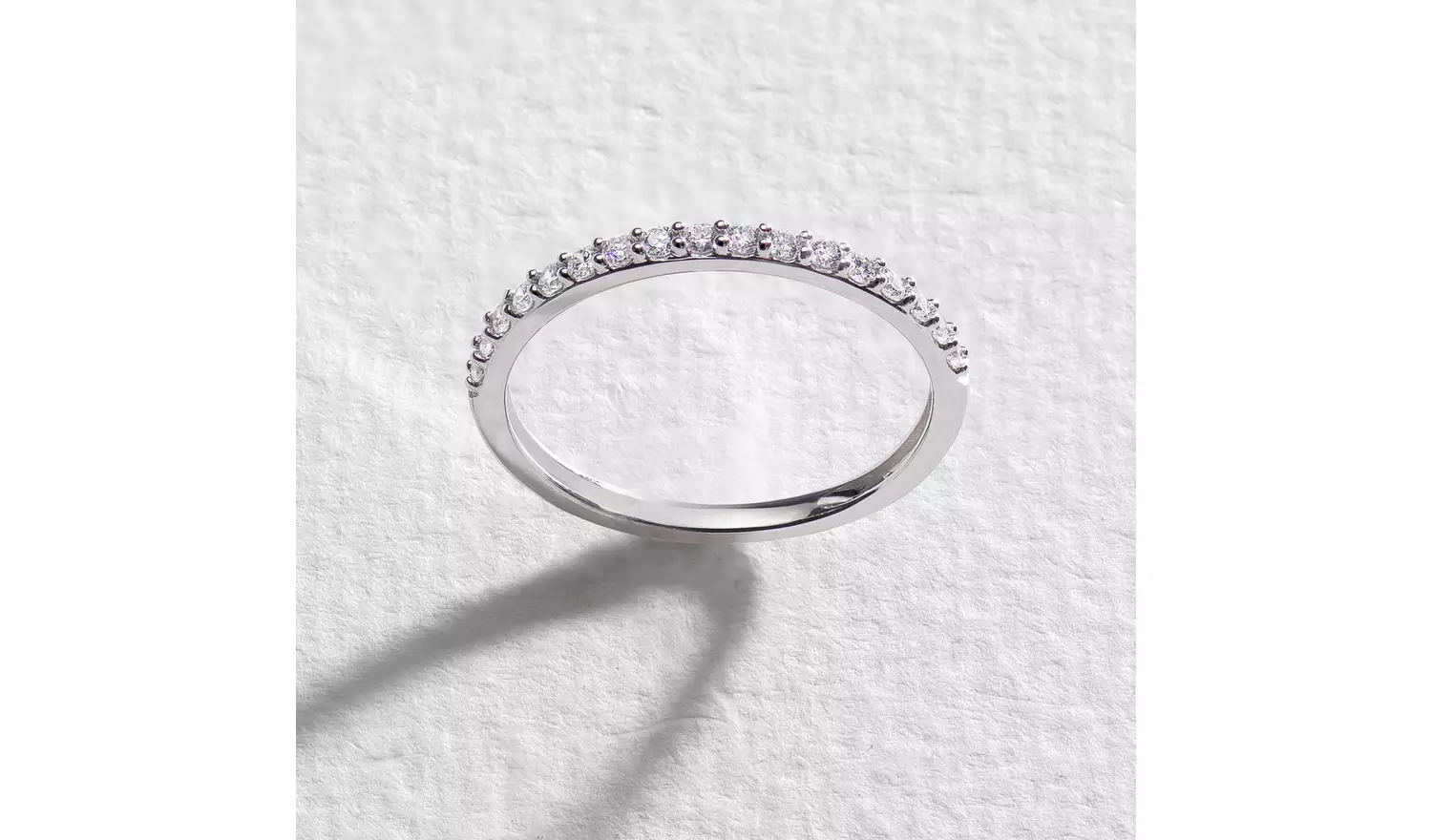 Pure Brilliance 9ct White Gold 0.25ct Lab Diamond Ring - U