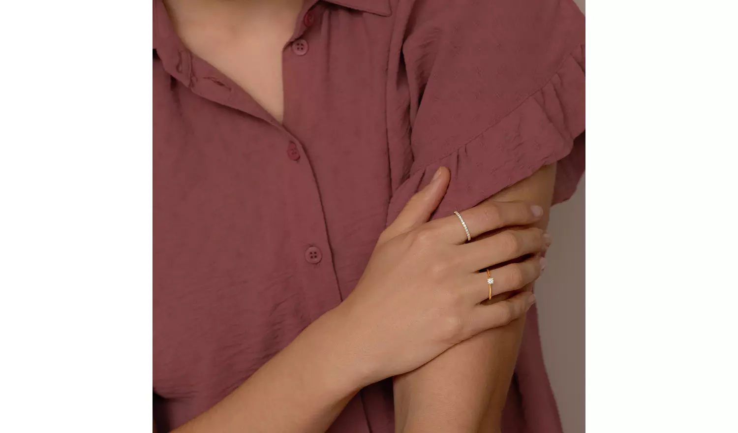 Pure Brilliance 9ct Yellow Gold 0.25ct Lab Diamond Ring - I